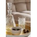 Carafe avec bouchon avec motifs en verre transparent H30cm Carafe avec bouchon avec motifs en verre transparent H30cm