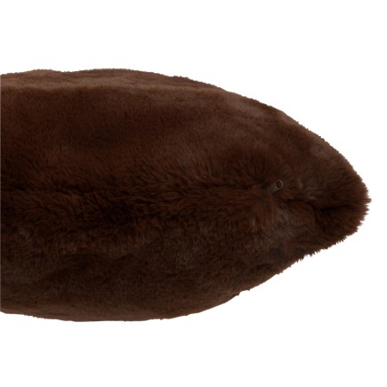 Coussin carré en polyester chocolat 45x45cm