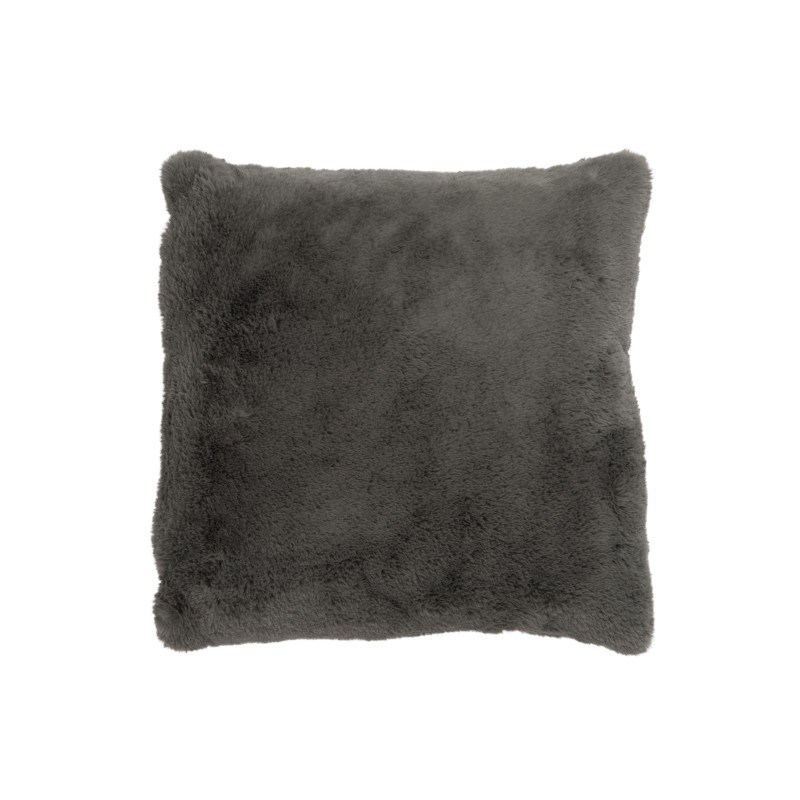 Coussin carré en polyester gris foncé 45x45cm Coussin carré en polyester gris foncé 45x45cm