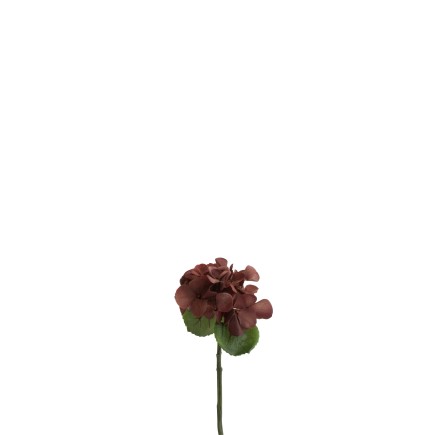 Ortensia artificiale in plastica marrone 12,5x12,5x32 cm