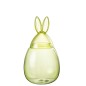Bonbonnière lapin en verre vert 23x23x39 cm Bonbonnière lapin en verre vert 23x23x39 cm