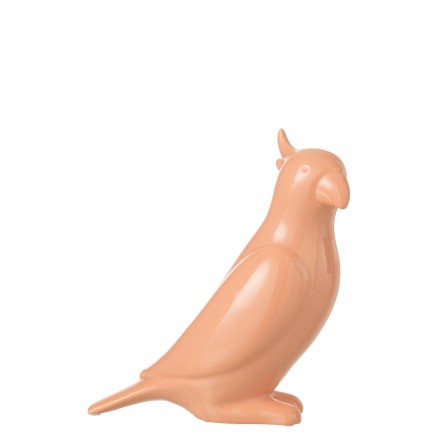 Cacatua in ceramica rosa 29x14x30 cm