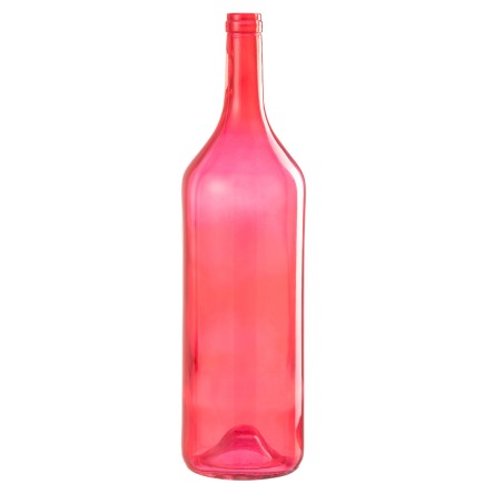 VASE BOUTEILLE LONG VERRE ROSE LARGE