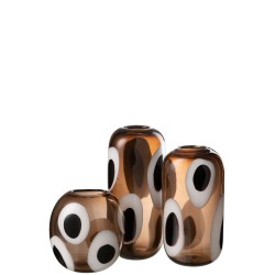 Vase en verre multicouleur 16x13x37 cm