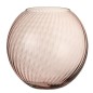 Vaso rotondo scanalato in vetro rosa 25x25x25 cm Vaso rotondo scanalato in vetro rosa 25x25x25 cm