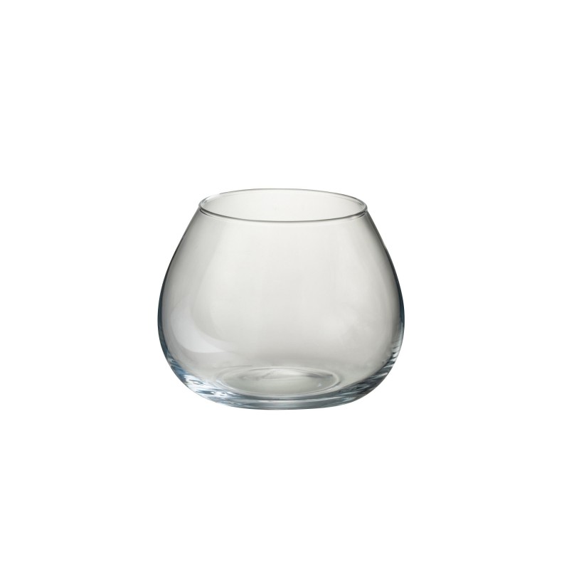 Jarrón de vidrio transparente de 19x19x15 cm Jarrón de vidrio transparente de 19x19x15 cm