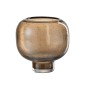 Vaso rotondo in vetro marrone con base 16x16x16 cm Vaso rotondo in vetro marrone con base 16x16x16 cm