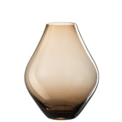 Vase en verre marron 19x19x25 cm