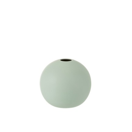Vaso sferico in ceramica verde menta 18x18x18 cm