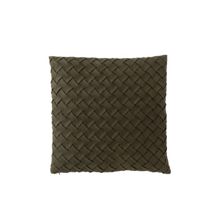 Cuscino quadrato in poliestere verde 43x43cm