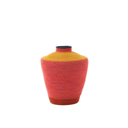 Vaso in fibre naturali multicolore 32x32x38 cm