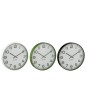 Horloge murale en plastique multicolore 40x40x4 cm (lot de 3)