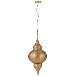 Lampe suspendue Bore en métal doré 40x40x86 cm