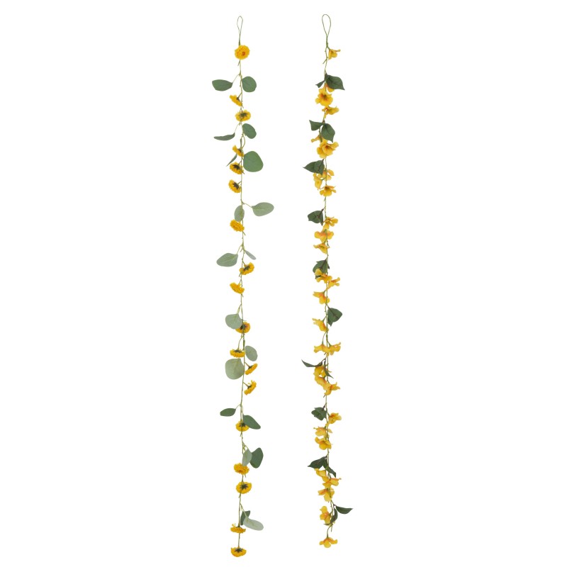 Guirlande fleurs en plastique jaune 122x5x5 cm Guirlande fleurs en plastique jaune 122x5x5 cm