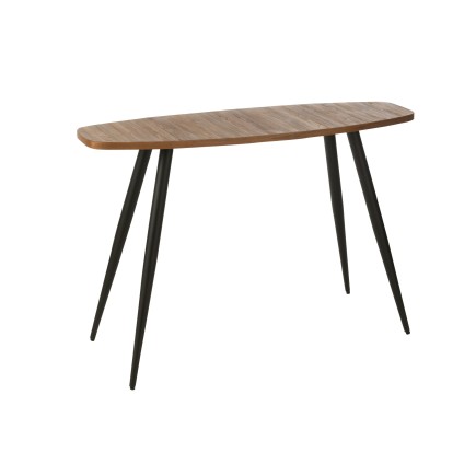 Console ovale en métal naturel 120x40x80 cm