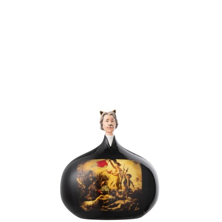 Figure Les Chartistes en poterie multicolore 10.5x8x12 cm