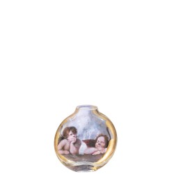 Vase en céramique multicolore 14.5x4x15 cm "Les Chartistes Inspired by the Two Cherubs Small"