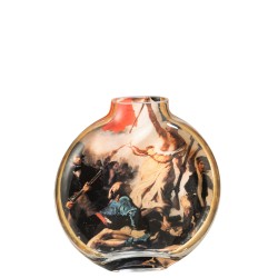 Vase en céramique multicolore 24.5x5x25 cm "Les Chartistes" inspiré par "La Liberté guidant le peuple" large