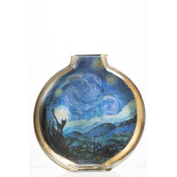 Vase en céramique multicolore 24.5x5x25 cm "Les Chartistes Inspired by the Starry Night Large"