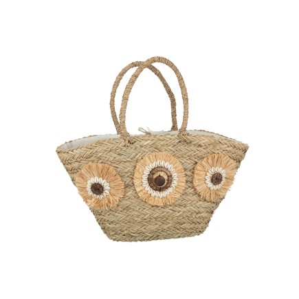 Sac de plage en roseau naturel 59x16x30 cm