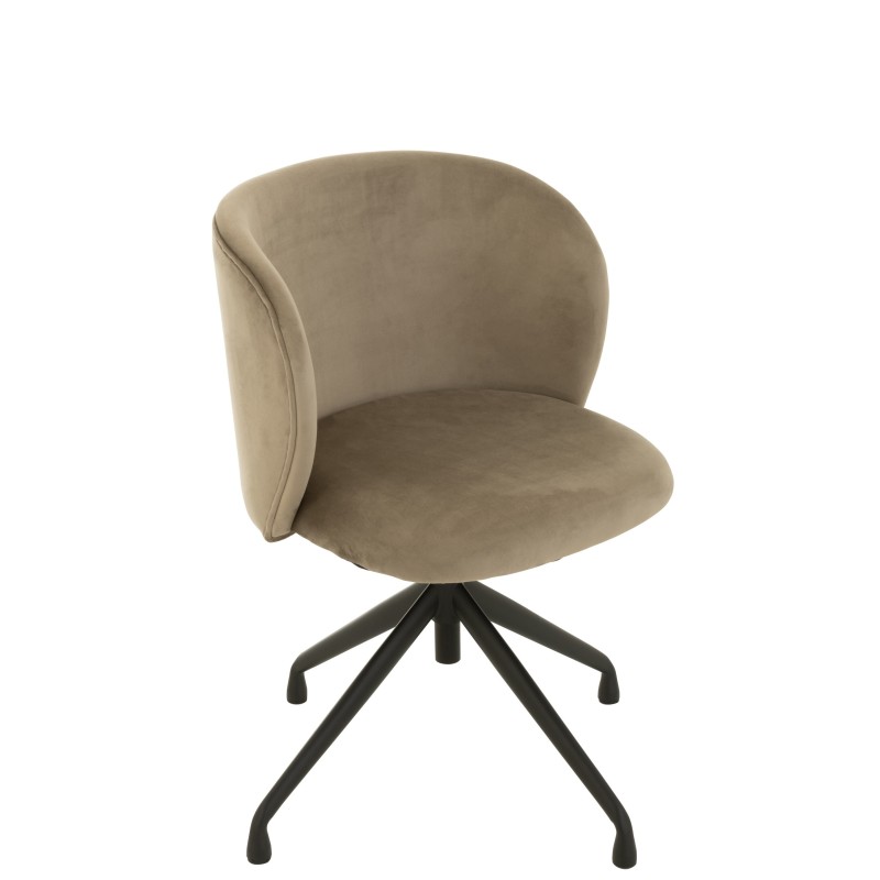 Chaise réglable en tissu gris 56x48x48cm