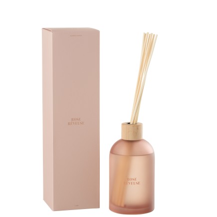 Diffusore di essenze «Rose Rêveuse» 500ml in vetro 9.5x9.5x35.5 cm