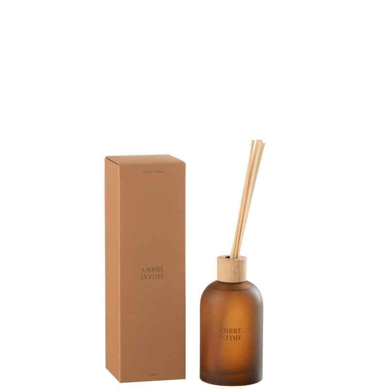 Diffusore di essenze «Ambra Intima» 250ml in vetro 7.5x7.5x27.5 cm Diffusore di essenze «Ambra Intima» 250ml in vetro 7.5x7.5x27.5 cm