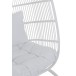 Chaise suspendue en métal et bois blanc 119x105x193 cm Chaise suspendue en métal et bois blanc 119x105x193 cm