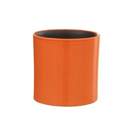 Cache-pot en céramique orange 16.5x16.5x16.5 cm
