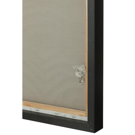 Conjunto de 3 pinturas en lienzo negro de 34.5x15.5x52.5 cm