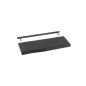 Estante de pared de madera de mango negro 70x27x4 cm Estante de pared de madera de mango negro 70x27x4 cm