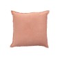 Coussin délavé en lin rose pêche 45x45cm Coussin délavé en lin rose pêche 45x45cm