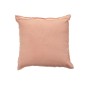 Coussin délavé en lin rose pêche 45x45cm Coussin délavé en lin rose pêche 45x45cm
