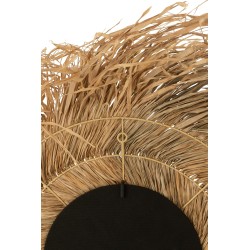 Miroir en jonc naturel diamètre 90cm