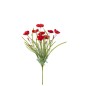 Branche de poppy artificiel en plastique rouge 17.5x17.5x50 cm Branche de poppy artificiel en plastique rouge 17.5x17.5x50 cm