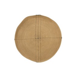 Plateau déco murale en jonc de mer naturel/noir 100x100x5 cm
