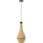 Lámpara de techo pera en junco natural/negro 24x24x56 cm Lámpara de techo pera en junco natural/negro 24x24x56 cm