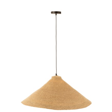 Lámpara de techo de junco natural 82x82x34 cm