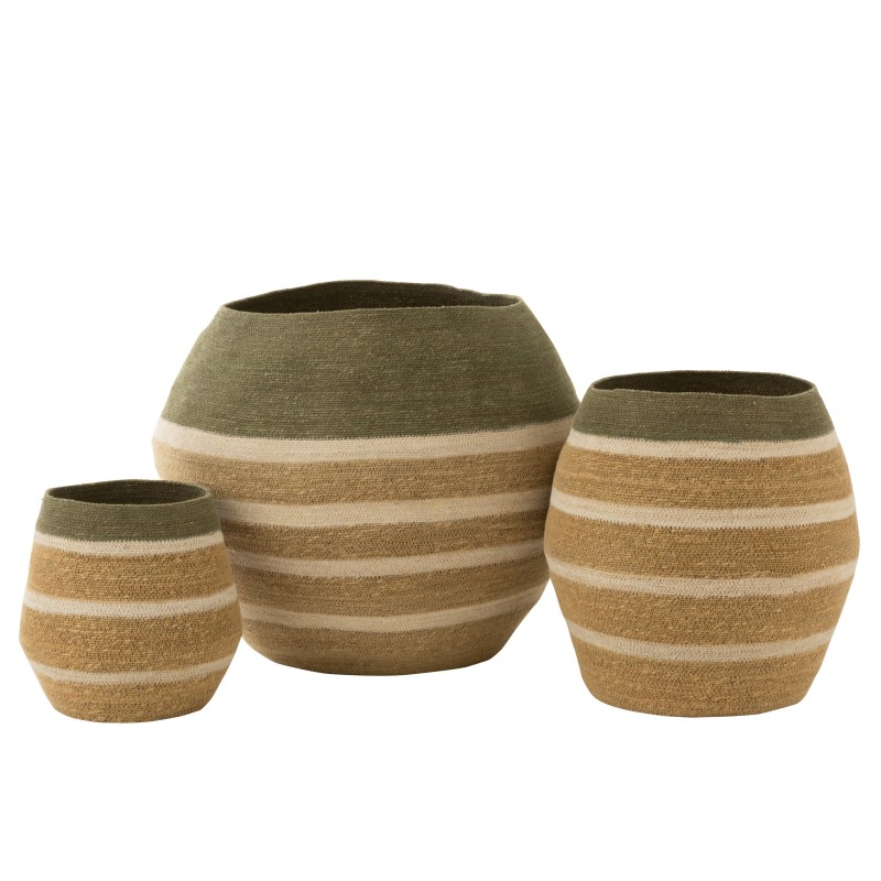 Set de paniers en roseau multicolore 68x68x57 cm Set de paniers en roseau multicolore 68x68x57 cm