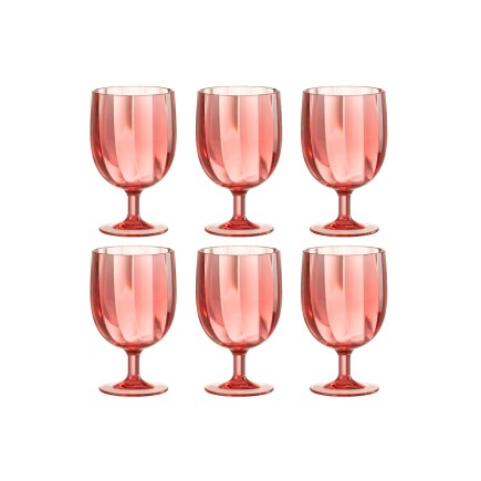 STEMMED GLASS JULIEN PLAST RED