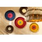Plateaux déco murale en roseau multicolore 50x50x5 cm Plateaux déco murale en roseau multicolore 50x50x5 cm