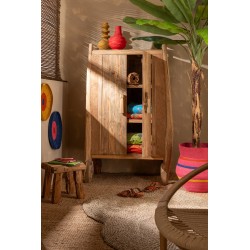 Plateaux déco murale en roseau multicolore 50x50x5 cm