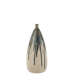 Vase haut peint en céramique 22x22x51 cm
