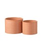 Cache-pot en céramique orange 17.5x17.5x13 cm Cache-pot en céramique orange 17.5x17.5x13 cm