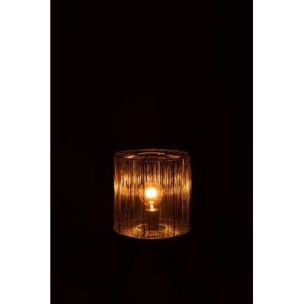 Lampe trépied en métal marron 25.5x25.5x45.5 cm