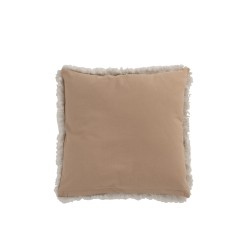 Coussin avec mini-miroirs en jute naturel L46cm - Coussin d'extérieur