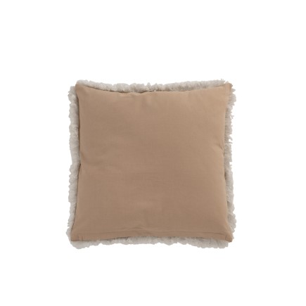 Coussin avec mini-miroirs en jute naturel L46cm - Coussin d'extérieur