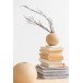 Vase boule en céramique beige D18cm Vase boule en céramique beige D18cm