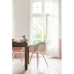 Vaso sferico in ceramica rosa pastello D12cm
