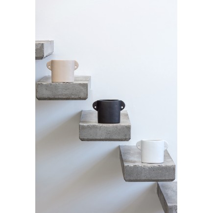 Pot en céramique blanc 16.5x8.5x11.5 cm